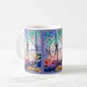 Mug voilier bateau dans le port (Devant gauche)