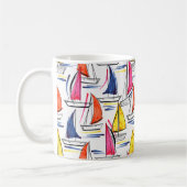 Mug Voilier Coloré Voilier Été Motif nautique (Gauche)
