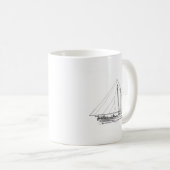 Mug Voilier de bonites de baie de chesapeake (Devant droit)
