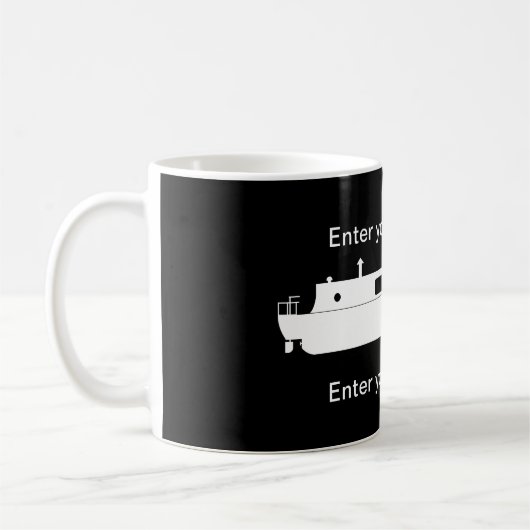 Mug Voilier étroit (blanc) (Gauche)