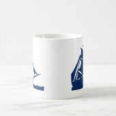 Mug voilier nautique bateau à vagues eau de mer (Centre)