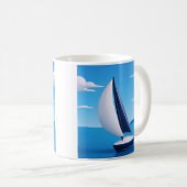 Mug Voilier paisible Océan  (Devant droit)