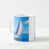 Mug Voilier paisible Océan  (Devant gauche)