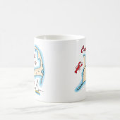 Mug Voilier Shell de homard d'illustration de carte de (Centre)