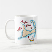 Mug Voilier Shell de homard d'illustration de carte de (Gauche)
