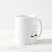 Mug Voilier vert de sloop (Devant droit)
