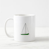 Mug Voilier vert de sloop (Gauche)