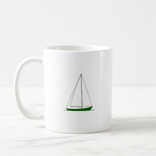Mug Voilier vert de sloop (Gauche)