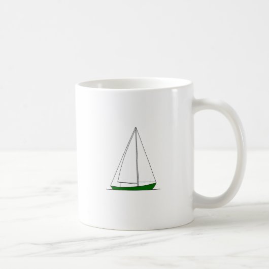 Mug Voilier vert de sloop (Droite)