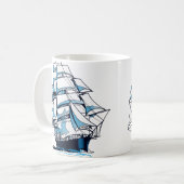 Mug Voiliers à plusieurs mâts. (Devant gauche)