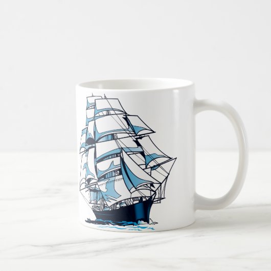 Mug Voiliers à plusieurs mâts. (Droite)