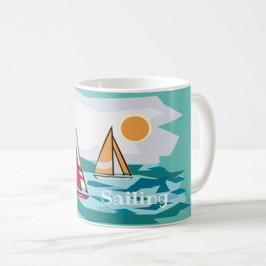 Mug Voiliers Design (Devant droit)