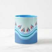 Mug Voiliers et vagues (Centre)
