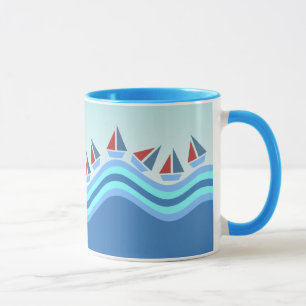 Mug Voiliers et vagues