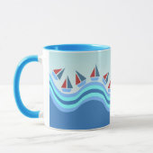Mug Voiliers et vagues (Gauche)
