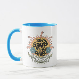Mug Voir le bon dans toutes les choses Hippie Graphic