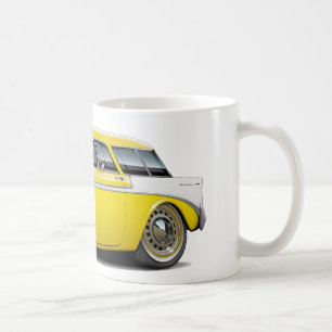 Mug Voiture 1956 Jaune-Blanche de nomade