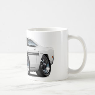 Mug Voiture 1970 Blanc-Noire de Plymouth GTX