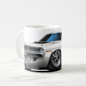 Mug Voiture 1970 de blanc de Plymouth Cuda (Devant gauche)