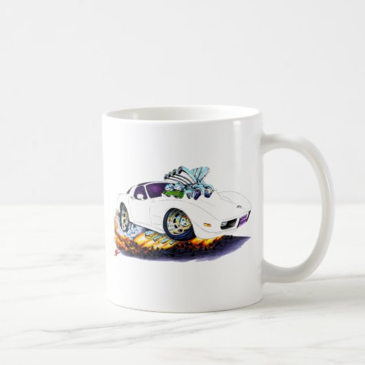 Mug Voiture 1977-79 de blanc de Corvette (Droite)