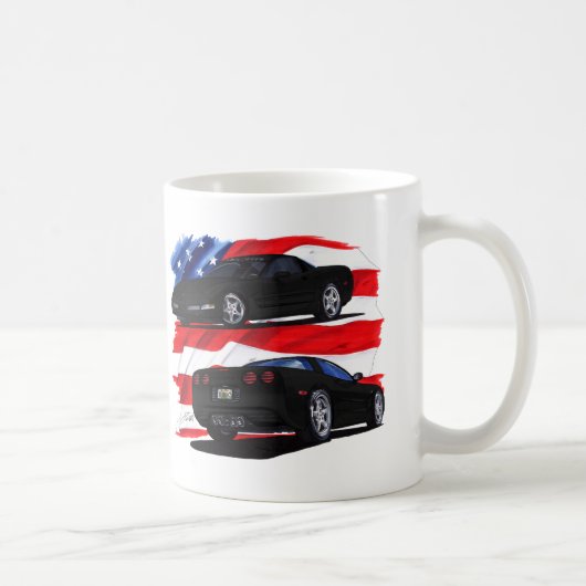 Mug Voiture 1998-04 noire de Corvette (Droite)