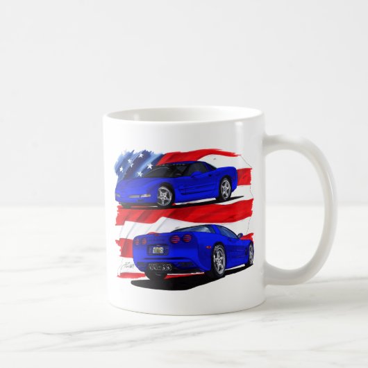 Mug Voiture 1999-04 de bleu de Corvette (Droite)