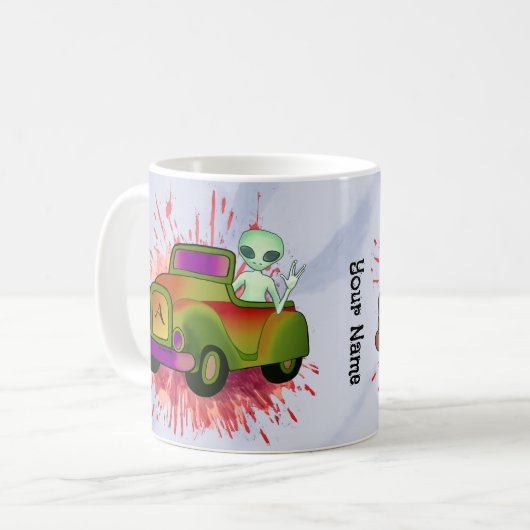 Mug Voiture Alien (Devant gauche)