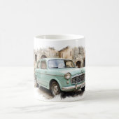 Mug Voiture Ancienne dans un Cadre Rustique (Centre)