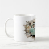 Mug Voiture Ancienne dans un Cadre Rustique (Gauche)