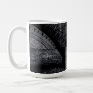 Mug Voiture automobile vieux pneus Black Road voyages