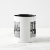 Mug Voiture avec l'arbre de Noël attaché sur le capot (Centre)