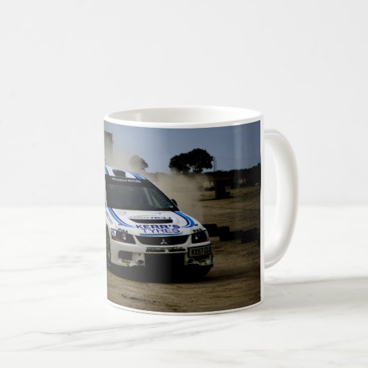 Mug Voiture blanche de rassemblement (Devant droit)