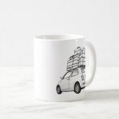 Mug Voiture blanche Fiat (Devant droit)