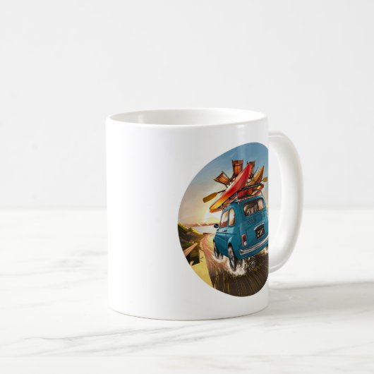 Mug Voiture Blue Fiat (Devant droit)
