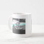 Mug Voiture classique bleu vif à chevy impala 1958 (Devant gauche)