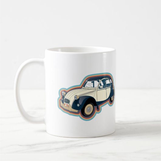 Mug Voiture classique française Oldtimer 2CV (Gauche)