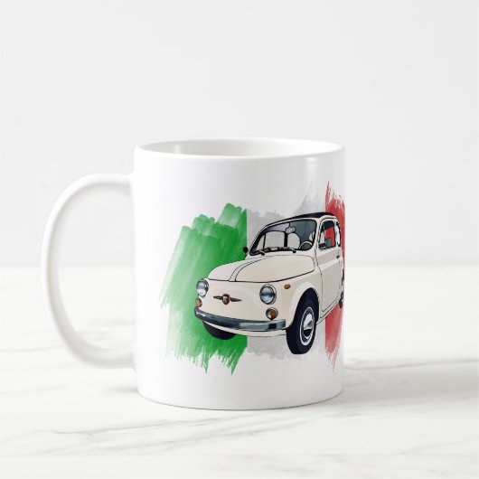Mug Voiture classique italienne Fiat 500 (Gauche)