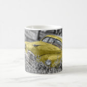 Mug Voiture classique jaune vintage (Centre)