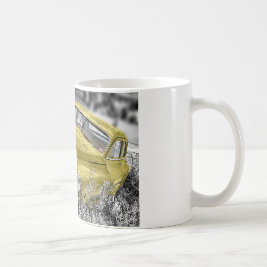Mug Voiture classique jaune vintage (Droite)