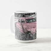 Mug Voiture classique rose (Devant gauche)
