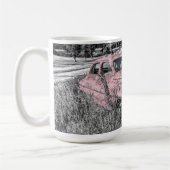 Mug Voiture classique rose (Gauche)