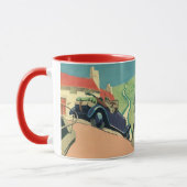 Mug Voiture convertible vintage voyage dans le pays (Gauche)