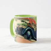 Mug Voiture convertible vintage voyage dans le pays (Devant gauche)