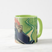 Mug Voiture convertible vintage voyage dans le pays (Devant droit)