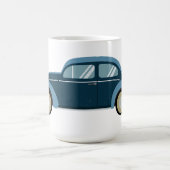 Mug voiture cool bleu rétro avec des menottes (Centre)