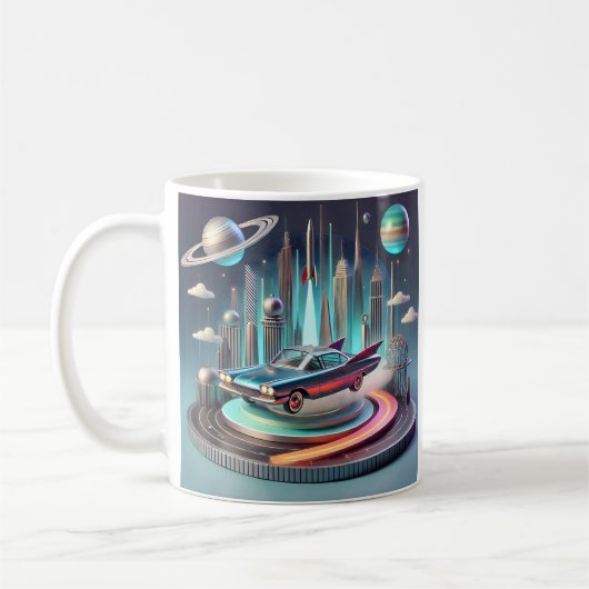 Mug Voiture Coupé Atomic Futuristic Big Fins (Gauche)