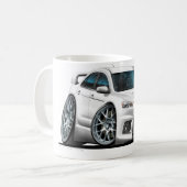 Mug Voiture de blanc de Mitsubishi Evo (Devant gauche)