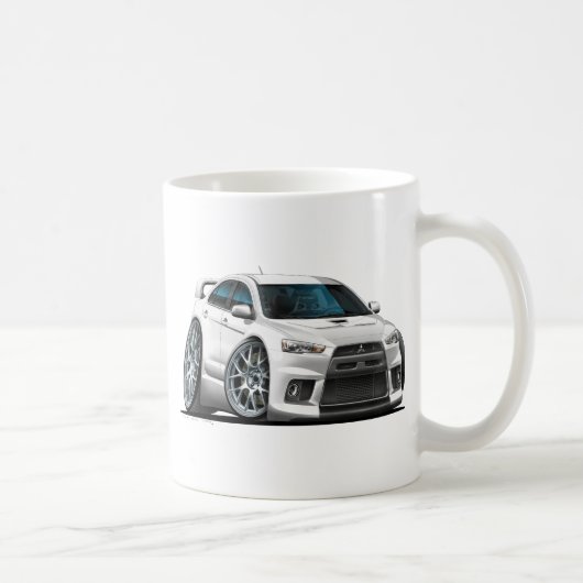 Mug Voiture de blanc de Mitsubishi Evo (Droite)