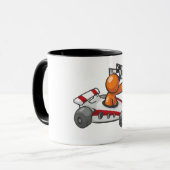 Mug Voiture de course À damiers Drapeau Musique (Devant gauche)