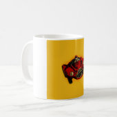 Mug Voiture de course automobile jaune rouge (Devant gauche)